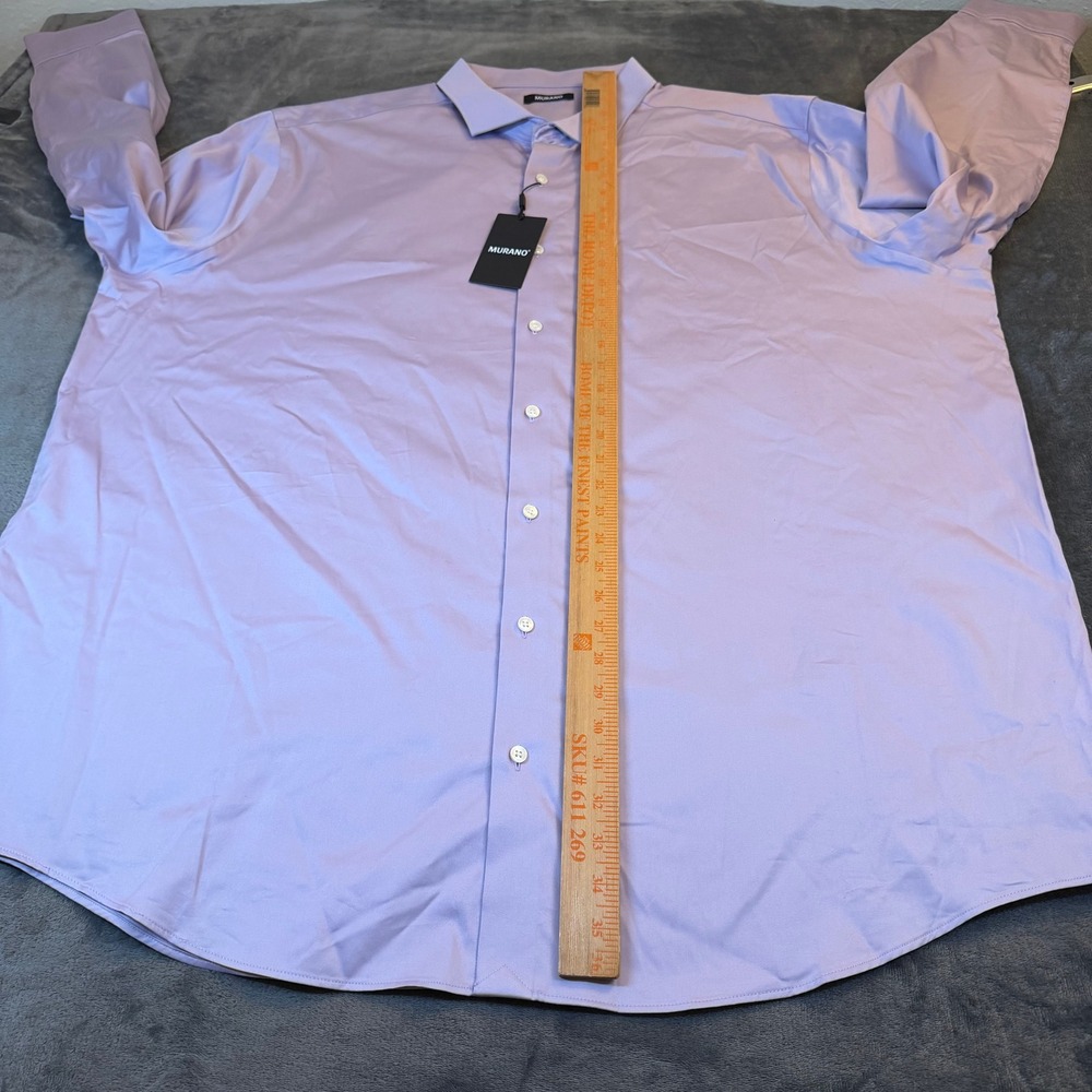 Murano Liquid Luxury Dress Shirt Mens 4XT Lavender Stretch Long Sleeve Tall NWT - Picture 8 of 10